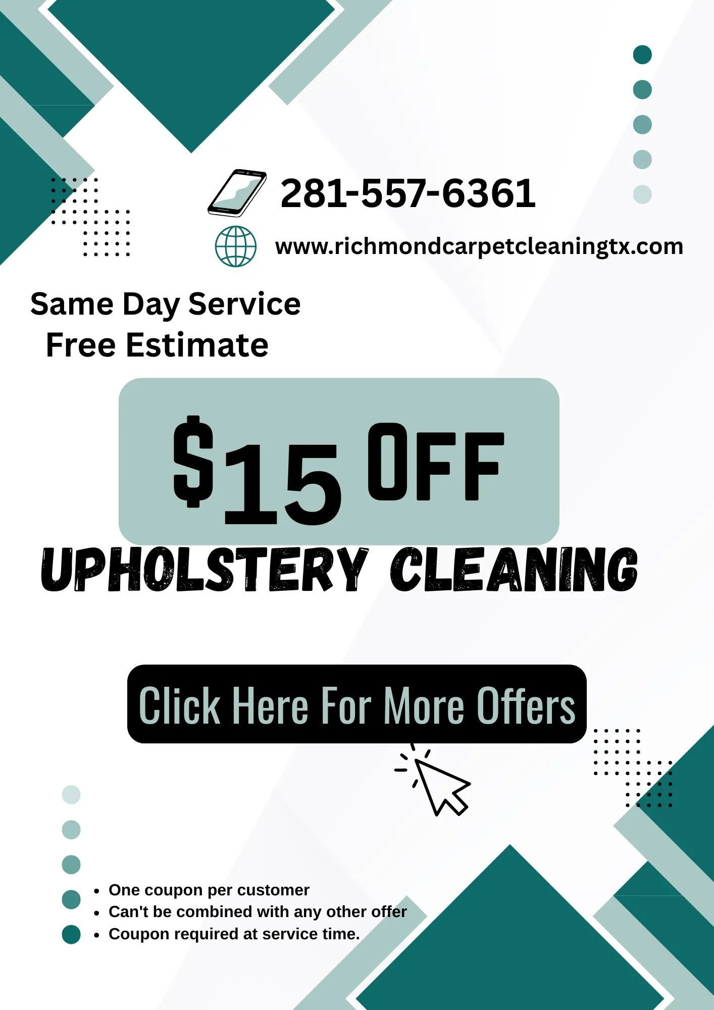 Special upholstery cleaning offer in Richmond TX – professional, affordable, eco-friendly services